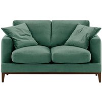 Covex Wood 2 Seater Sofa, dirty blue, Leg colour: dark oak