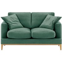 Covex Wood 2 Seater Sofa, dirty blue, Leg colour: like oak