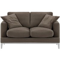 Covex Wood 2 Seater Sofa, grey, Leg colour: white