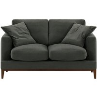 Covex Wood 2 Seater Sofa, graphite, Leg colour: dark oak