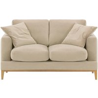Covex Wood 2 Seater Sofa, light beige, Leg colour: like oak