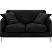 Covex Wood 2 Seater Sofa, black, Leg colour: white