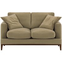 Covex Wood 2 Seater Sofa, mink, Leg colour: dark oak
