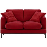 Covex Wood 2 Seater Sofa, dark red, Leg colour: black