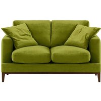 Covex Wood 2 Seater Sofa, olive green, Leg colour: dark oak