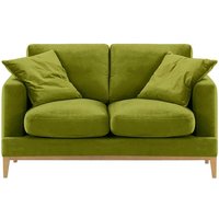 Covex Wood 2 Seater Sofa, olive green, Leg colour: like oak