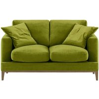 Covex Wood 2 Seater Sofa, olive green, Leg colour: wax black