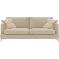 Covex Wood 3 Seater Sofa, light beige, Leg colour: white