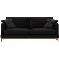 Covex Wood 3 Seater Sofa, black, Leg colour: wax black