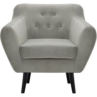 Varde Velvet Armchair, silver