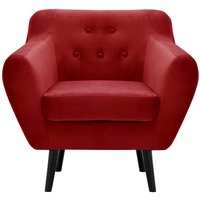 Varde Velvet Armchair, dark red