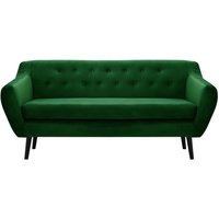 Varde Velvet 3 Seater Sofa, dark green