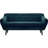 Varde Velvet 3 Seater Sofa, blue