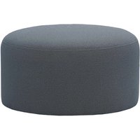 Zaz Large Round Pouffe, boucle grey