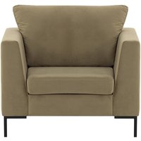 Gosena Armchair, mink, Leg colour: black metal