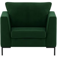 Gosena Armchair, dark green, Leg colour: black metal