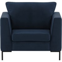 Gosena Armchair, blue, Leg colour: black metal