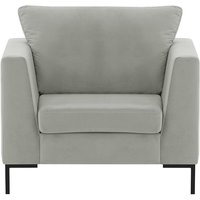 Gosena Armchair, silver, Leg colour: black metal