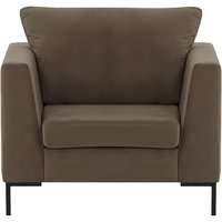 Gosena Armchair, grey, Leg colour: black metal
