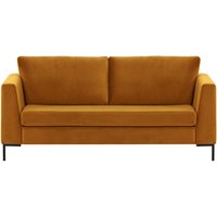 Gosena 2,5 Seater Sofa, mustard, Leg colour: black metal