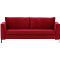 Gosena 3 Seater Sofa, dark red, Leg colour: black metal