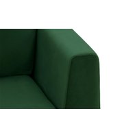 Gosena 3 Seater Sofa, dark green, Leg colour: chrome metal