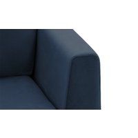 Gosena 3 Seater Sofa, blue, Leg colour: chrome metal