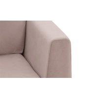 Gosena 3 Seater Sofa, lilac, Leg colour: chrome metal