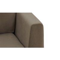 Gosena Left Hand Corner Sofa, grey, Leg colour: chrome metal