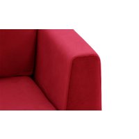 Gosena Armchair, dark red, Leg colour: chrome metal
