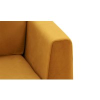 Gosena 2 Seater Sofa, mustard, Leg colour: chrome metal