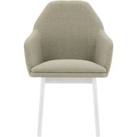 Buzz Chair, beige, Leg colour: white