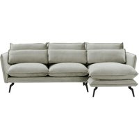 Layla Right Hand Corner Sofa, silver