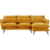 Layla Right Hand Corner Sofa, mustard