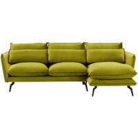 Layla Right Hand Corner Sofa, olive green