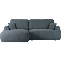 Satell left-hand corner sofa bed, Poso 34 - dark gray