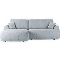 Satell left-hand corner sofa bed, Poso 55 - light gray