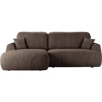 Satell left-hand corner sofa bed, Poso 6 - brown