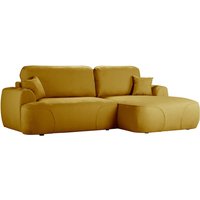 Satell right-hand corner sofa bed, golden