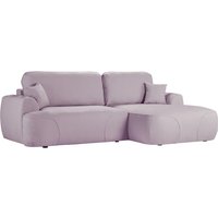 Satell right-hand corner sofa bed, pastel pink