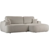 Satell right-hand corner sofa bed, boucle brown