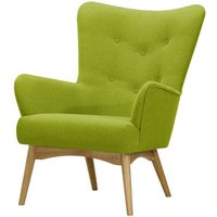 Savano Wingback Chair, lime, Leg colour: like oak