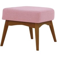Savano Footstool, pink, Leg colour: dark oak