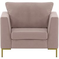 Gosena Armchair, lilac, Leg colour: gold metal