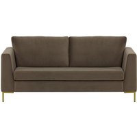 Gosena 2,5 Seater Sofa, grey, Leg colour: gold metal