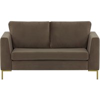 Gosena 2 Seater Sofa, grey, Leg colour: gold metal