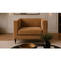 Slender Armchair, Matt Velour Karamel - brown