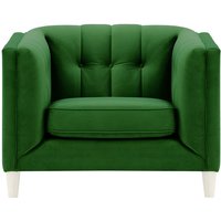 Sodre Armchair, dark green, Leg colour: white