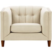Sodre Armchair, light beige, Leg colour: dark oak