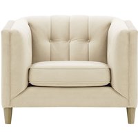 Sodre Armchair, light beige, Leg colour: wax black